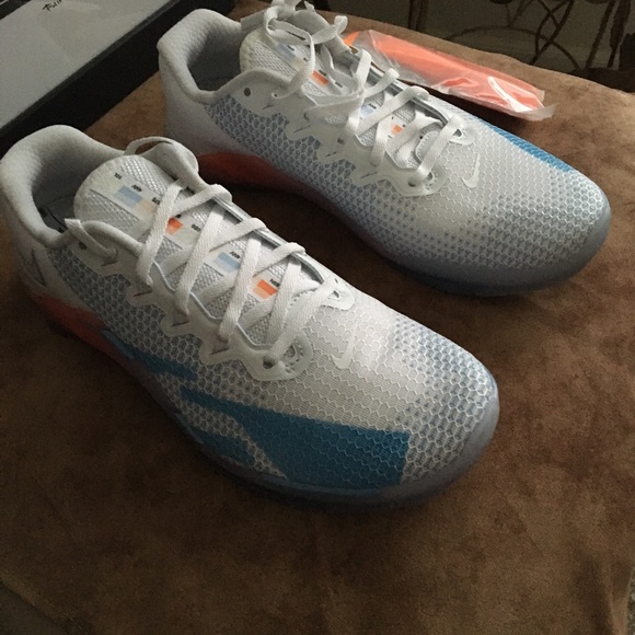 NIKE WOMEN NIB AUTHENTIC METCON5 PRM WHITE/PSYCHIC CROSSING TRAINING SNEAKERS - Picture 5 of 17